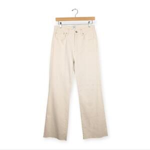 Edwin Marli Raw Hem Pants Parchment Cotton Blend Jeans Size 27